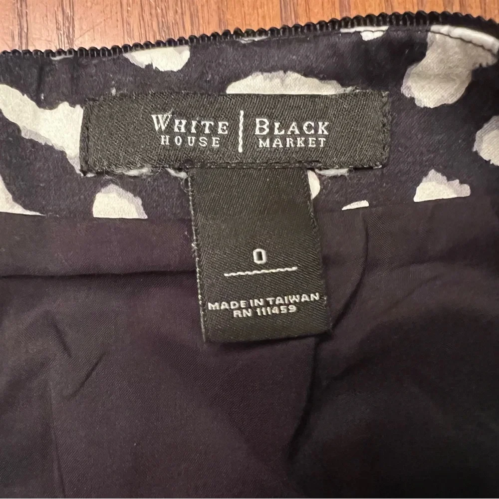 White House Black Market‎ Leopard Print Strech Cotton Lined Pencil Skirt Size 0